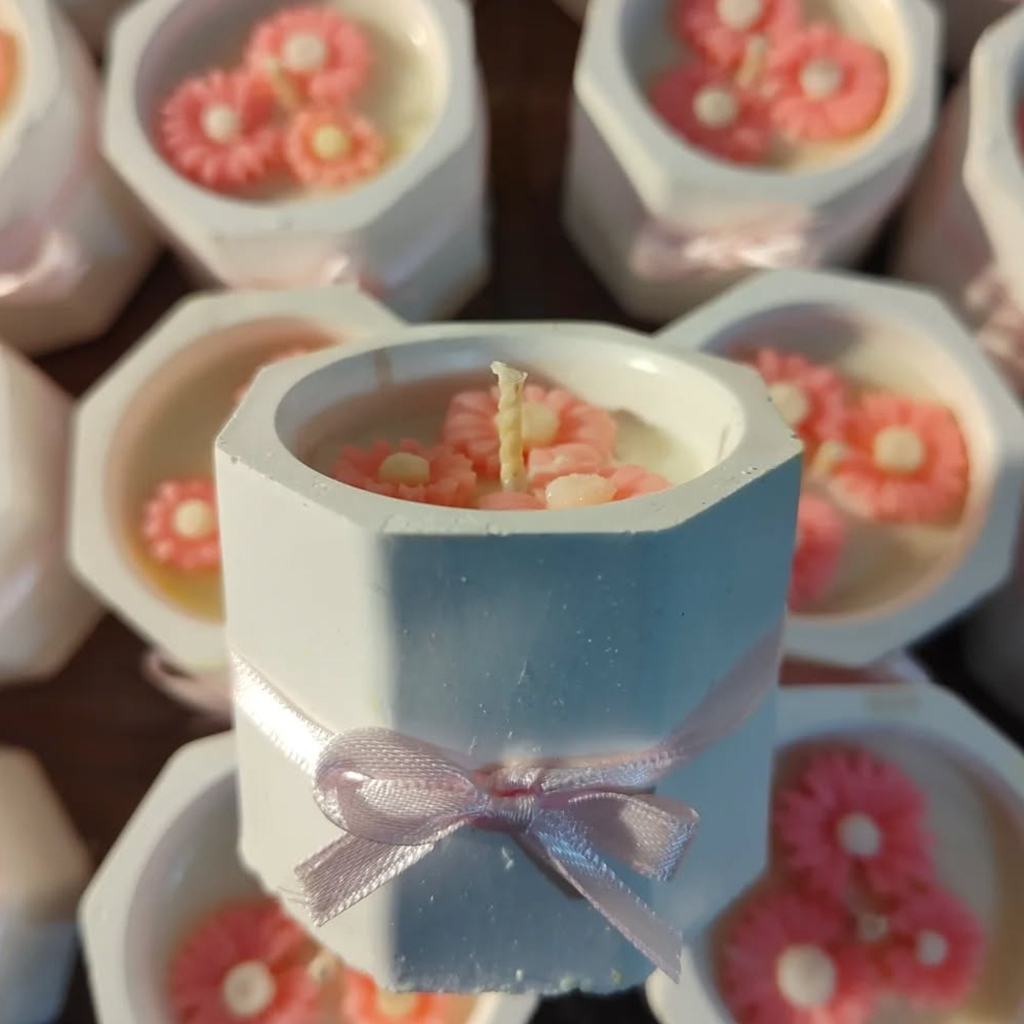 Vela de soja y vainilla